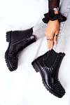Boots With Rhinestones Black Monah