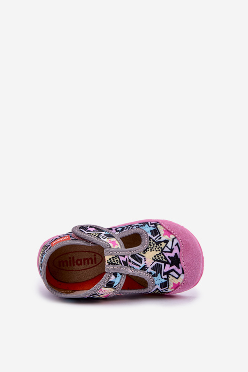 Slippers Milami Children's With Velcro Gray-Pink Jasimrra