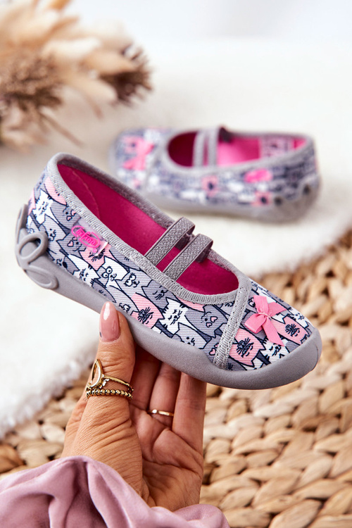 Flip-flops Ballerinas Befado Cats 116X297 Grey