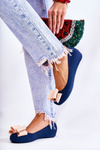 Women's Rubber Ballerinas With A Bow Navy Blue Florret