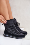 Women's Lace-up Snow Boots Progress PROGJ-22-134 Black