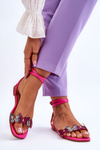 Women's Sandals With Decorative Butterflies Fuchsia Jeane