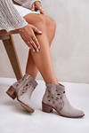 Openwork Suede Booties Lewski Shoes 3170/2 Cappucino