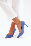 Stiletto Heels From Eco Suede Blue Vannith