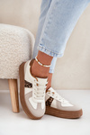 Women's Platform Sneakers Leopard Beige Lincidi
