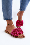 Women's Flip Flops with Flowers Fuchsia Eelfan