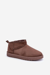 Low Snow Boots Made Of Eco Suede Brown Nelsanna
