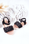 Children's Braided Sandals Black Adella