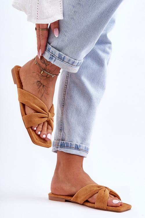 Women's Velvet Slippers Camel Vanilla Sky