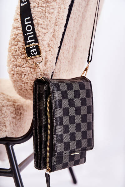 Wallet Magnet 2in1 Checkered Black Costa