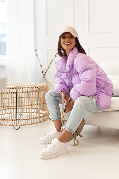 Women's Sneakers On A Chunky Sole White Pink Riri