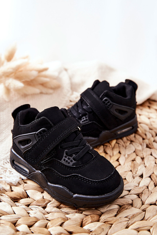 Children's Leather Sports Shoes Black Marisa