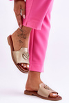 Women's Classic Flat Heel Sandals gold Larotte