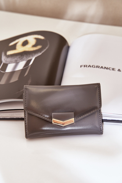 Portfel Damski Lakierowany Ciemnoszary Rahner