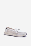 Women's Leather Moccasins D&A TW210 White
