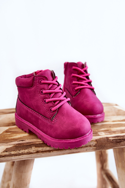 Kids Trappers Boots With Zipper fuchsia Dexter