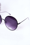Black Round Sunglasses With Ombre Lenses