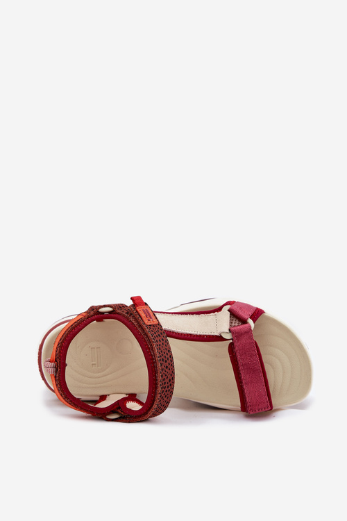 Women's Velcro Sandals D.Franklin DFSH406003 Burgundy
