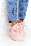 Women's Sneakers On A Chunky Sole Pink Laugh