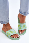 Women's Slippers With Emoticons Green Cosette
