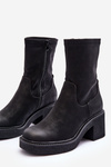 Women's Boots on Massive Heel Black Tozanna