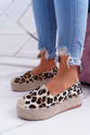 Brown Slide-on Panther Espadrilles Zadie