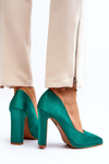 Green Pumps with Stiletto Heel Piatti