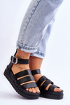 Sandals On A Massive Platform Black Lisbona
