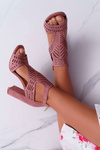Women's Peep Toe Sandals Pink Carmelita