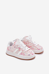 Shiny Girls Sports Shoes With Hearts Pink Tessina