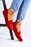 Women's Suede Loafers Red Millare