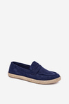 Men's Moccasins With Braiding Navy Fiamar