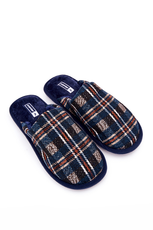 Men's Padded Grille Slippers Navy Whisper