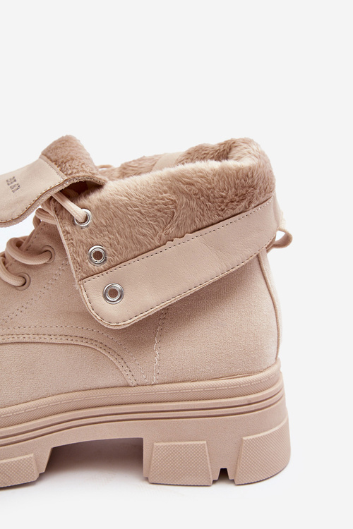 Leather Boots On Platform Maciejka 06185-22 Light Beige