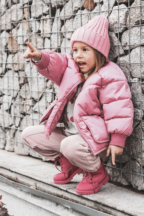 Kids Trappers Boots With Zipper fuchsia Dexter