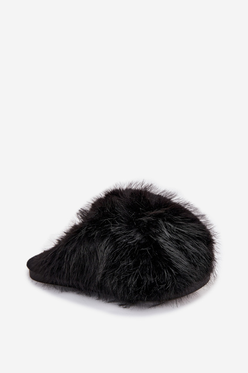 Furry Women's Slippers Black Iseline