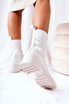 High heeled lacquered boots White Merelien