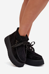 Women's Snow Boots On Platform With Fur Black Florivelle