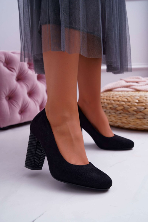 Women's Sergio Leone PB200 Suede Black Selva pumps