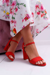 Women's Suede Sandals Red Baloo