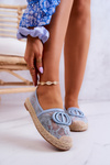 Espadryle Damskie Koronkowe Niebieskie Summer Dream
