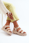 Women's Sandals with Chunky Sole Beige Nicarda