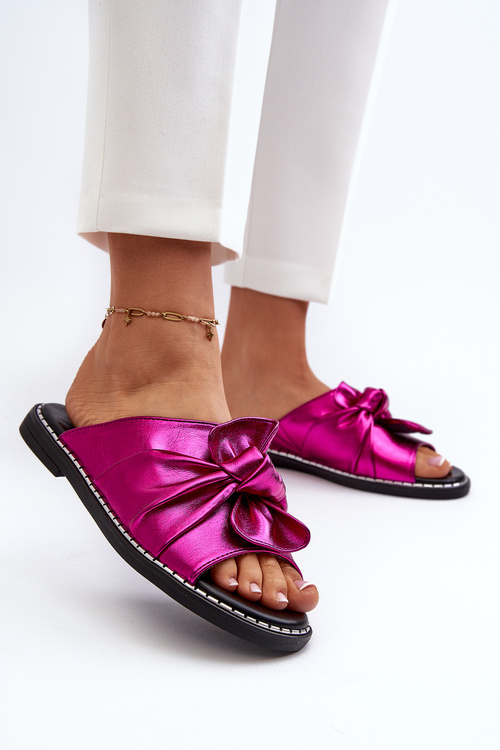 Women's Flat Sandals with Cutouts Fuchsia Fiviama