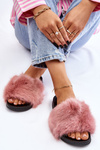 Women's Fur Slides Pink Kennet