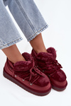 Low Snow Boots with Fur D.Franklin DFSH370011 Burgundy