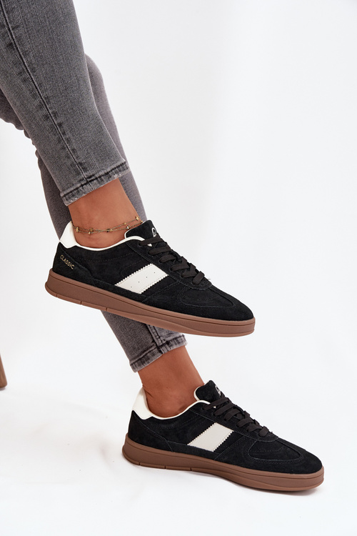 Suede Women's Sneakers Vinceza 14029 Black