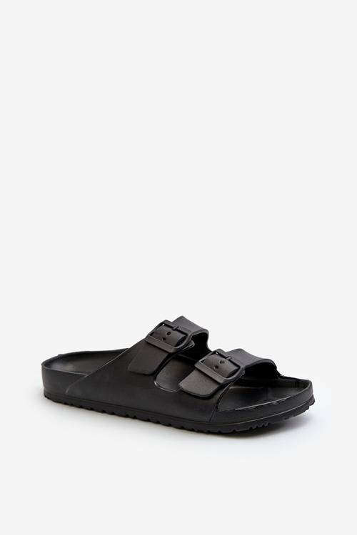 Men's Lightweight Foam Sandals With Buckles Black Avatara