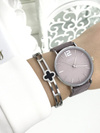 Women's Watch Ernest Manon Suede Purple Silver