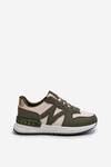Women's Sneakers Made of Faux Leather Green Caimans