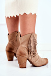 Women’s Boots On High Heel Leather Beige Quintana
